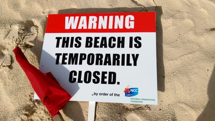 Beaches & Public Parks Closed Today