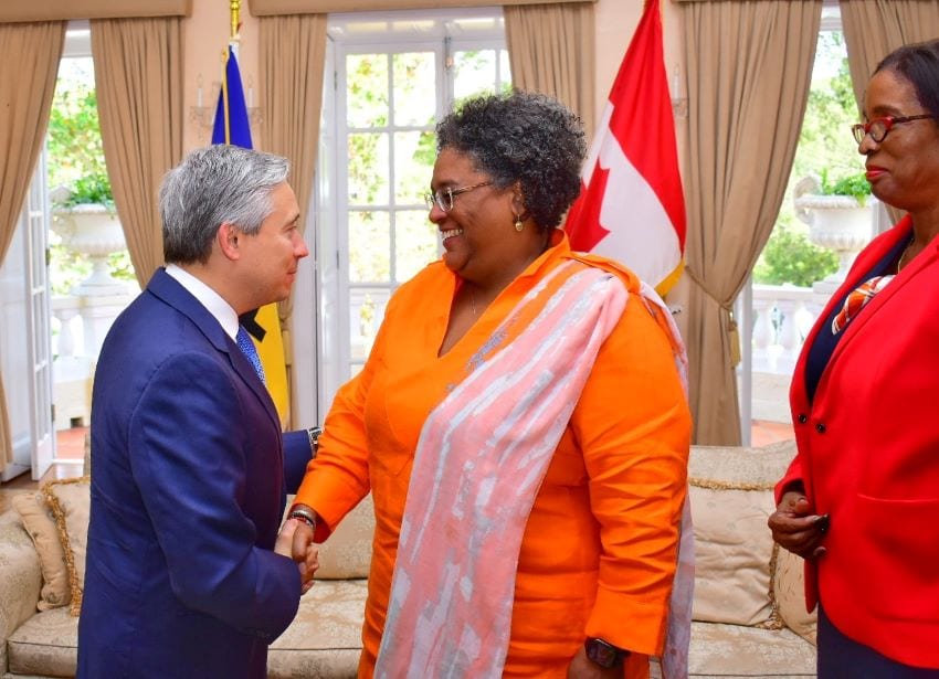 Prime Minister Mottley & Canada’s Foreign Minister Hold Talks