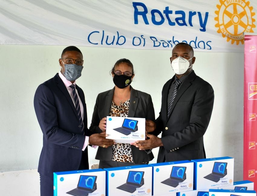 Rotary Club & FirstCaribbean Donate Laptops