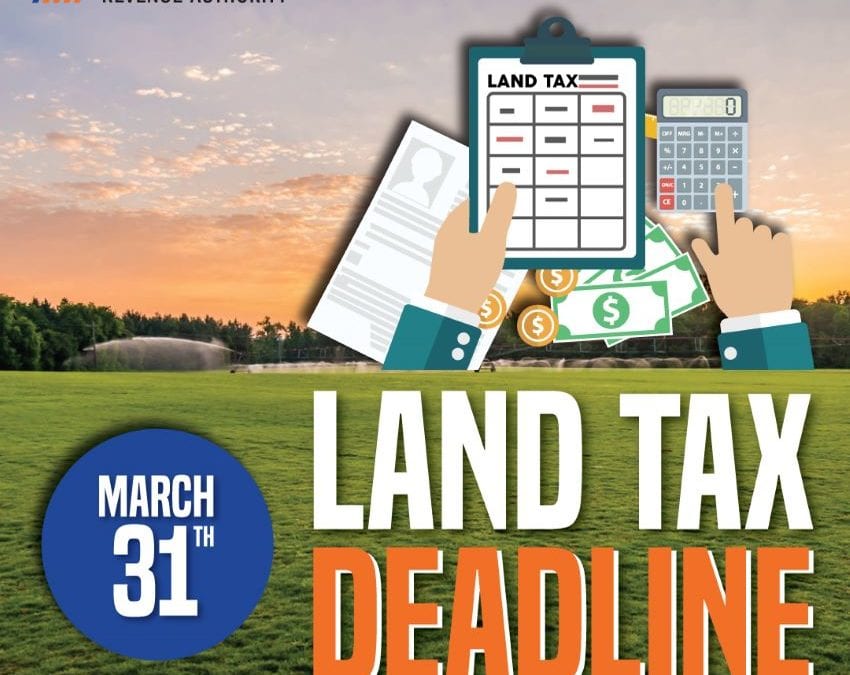 Land Tax Payment Deadline at Month-End