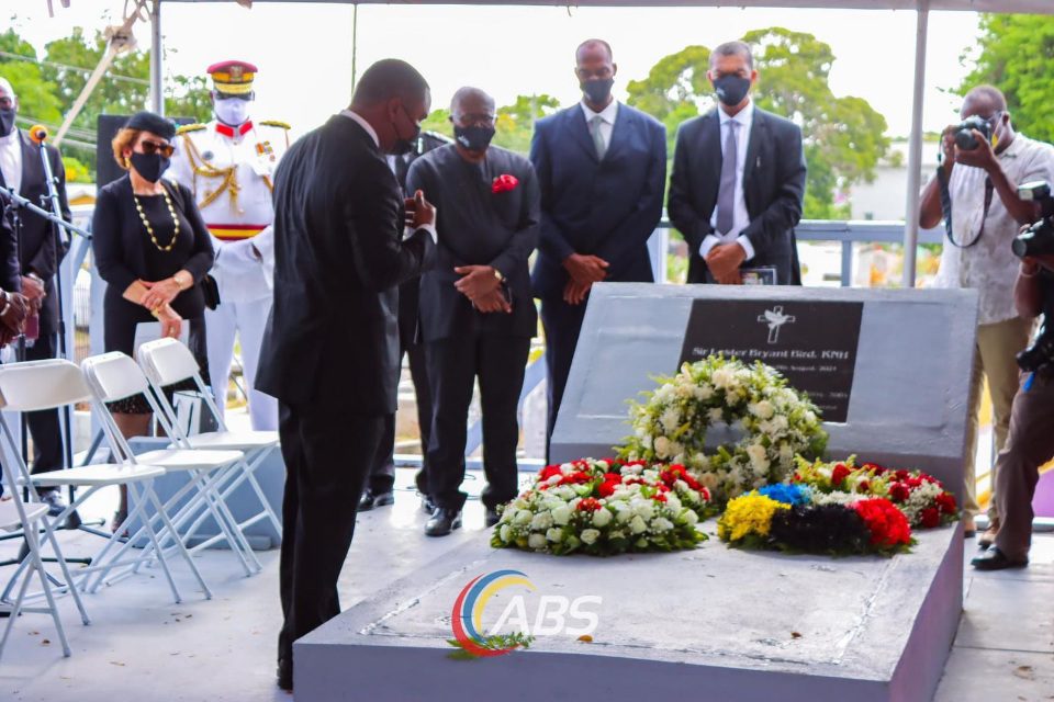 Minister Abrahams Attends Former PM Bird’s Funeral