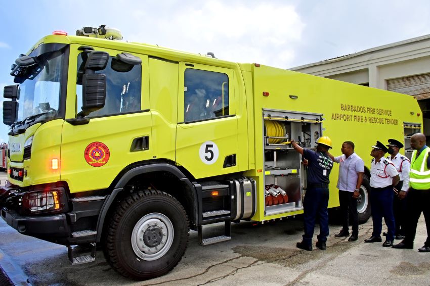 Barbados Fire Service Receives New Crash Tender GIS