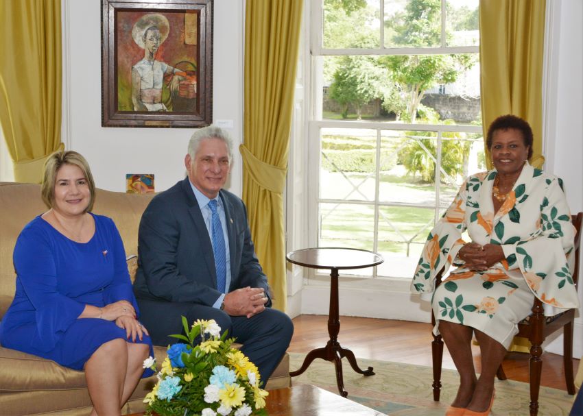 Cuba’s President Calls On Barbados’ President