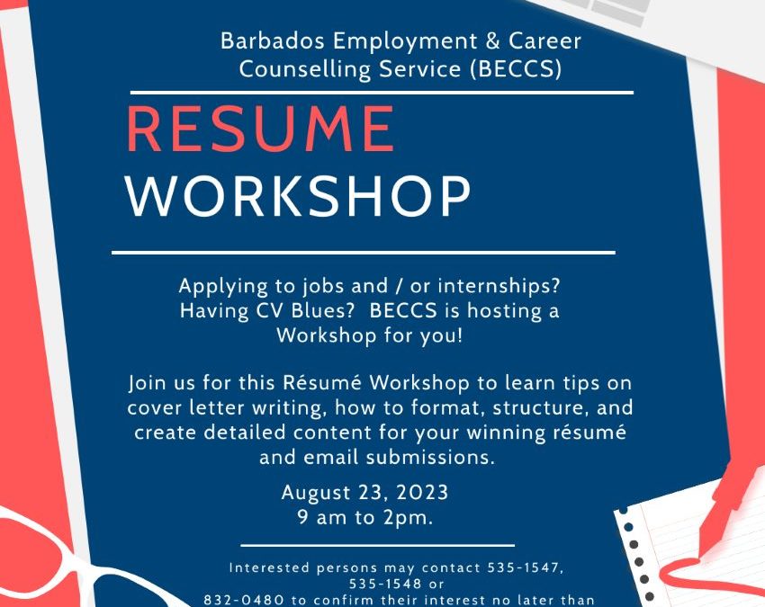 Resumé Workshop To Be Hosted By BECCS August 23