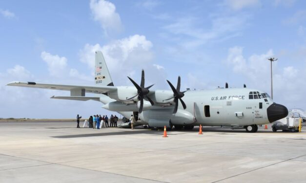 NOAA Hurricane Hunter Aircraft WC-130J Visits Barbados