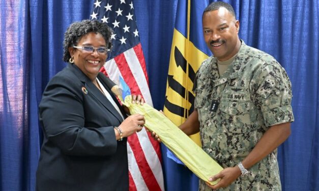 Prime Minister Mottley & Vice Admiral Holsey Discuss Areas For Future Assistance